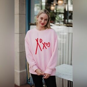 NEW Katy Did XOXO HEART GRAPHIC SWEATSHIRT